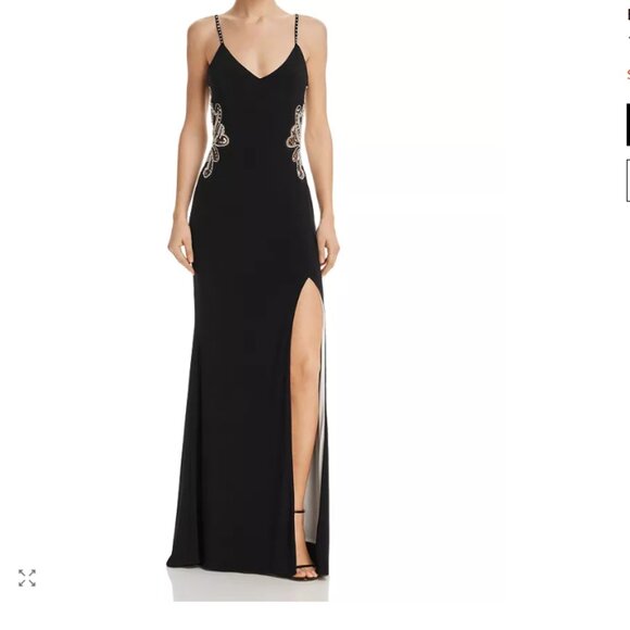 Avery G Embellished Cutout Gown Sz. Small - Picture 5 of 6